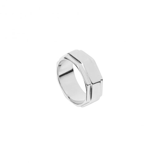 Aliança Octum para Homem | Prata 925 | Topázio
