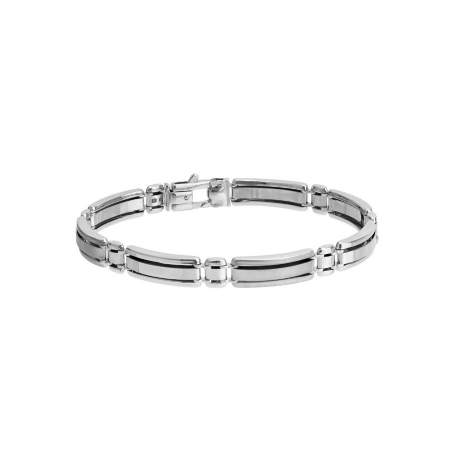 Men's Bike Bracelet | Silver | Topaz