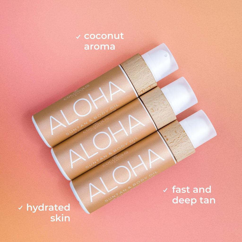 COCOSOLIS Aloha | Tanning Accelerator with Vitamin E | Organic Oil 110ml