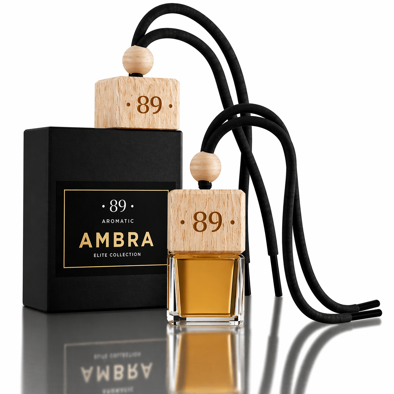 Car Hanging Glass Air Freshener AROMATIC•89• | Sophisticated Design Premium Fragrance