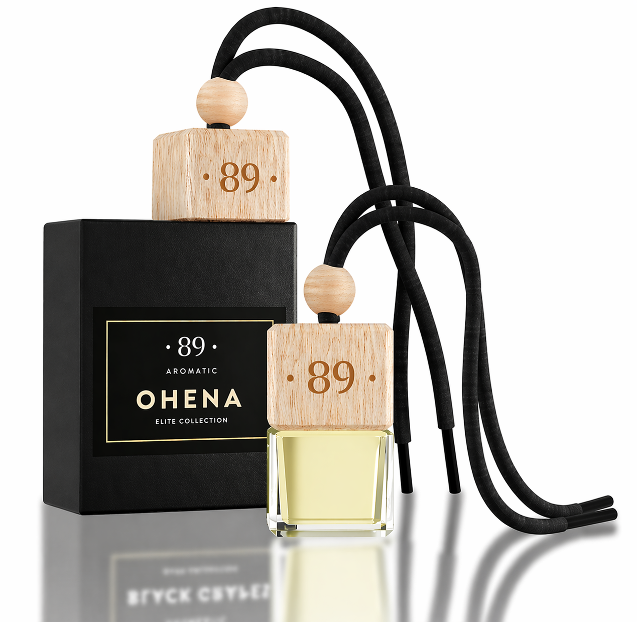 Car Hanging Glass Air Freshener AROMATIC•89• | Sophisticated Design Premium Fragrance