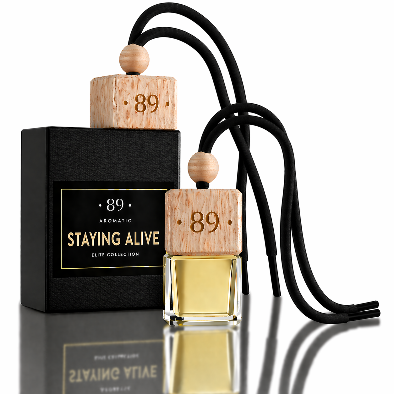 Car Hanging Glass Air Freshener AROMATIC•89• | Sophisticated Design Premium Fragrance