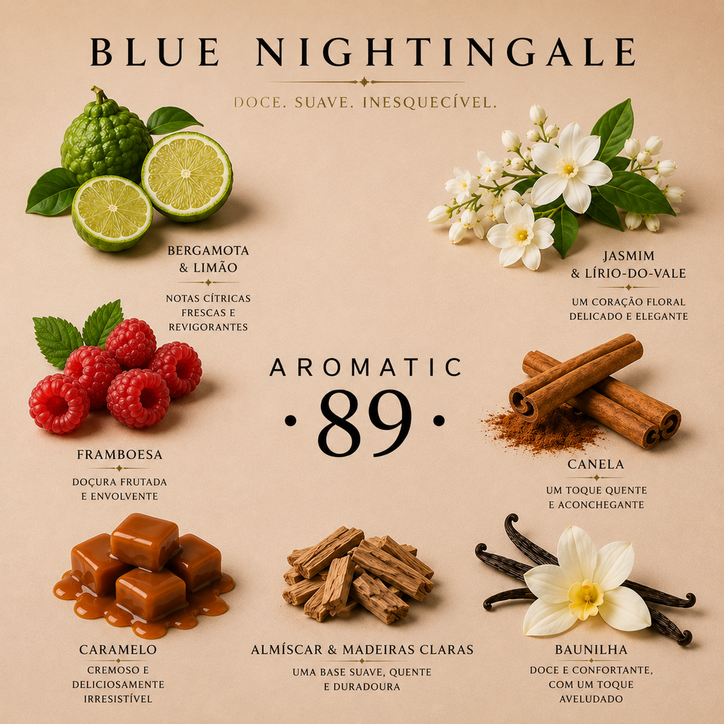Blue Nightingale Eau De Parfum Unissex AROMATIC•89• | 50ml Fragrância Premium