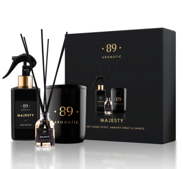 Conjunto Fragrância para Casa Spray de Ambiente e Vela Perfumada Premium | AROMATIC•89• | Exclusivo