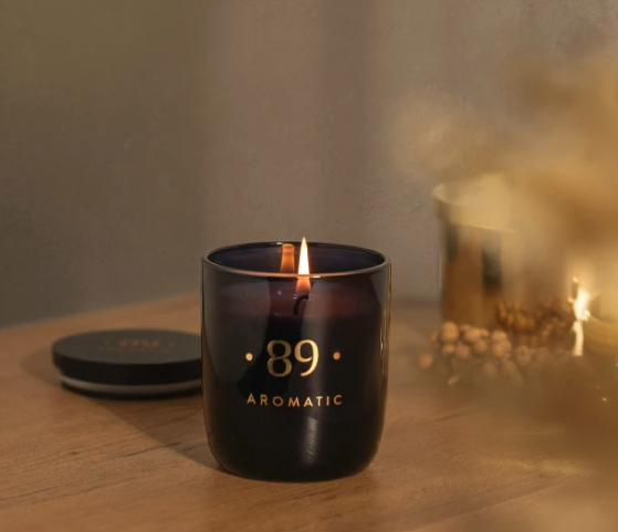 Vela Cera Soja AROMATIC•89• | Frasco Vidro Fragrância Premium 100% Natural