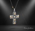 Banner Pendente Cruz Com Marcassites - Carmo Joalheiros