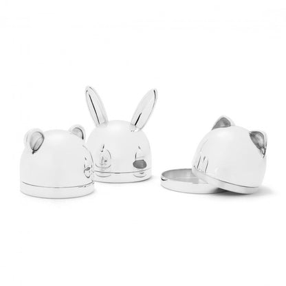 Baby Bear Keepsake Box | Polished Silver Plated | Topaz